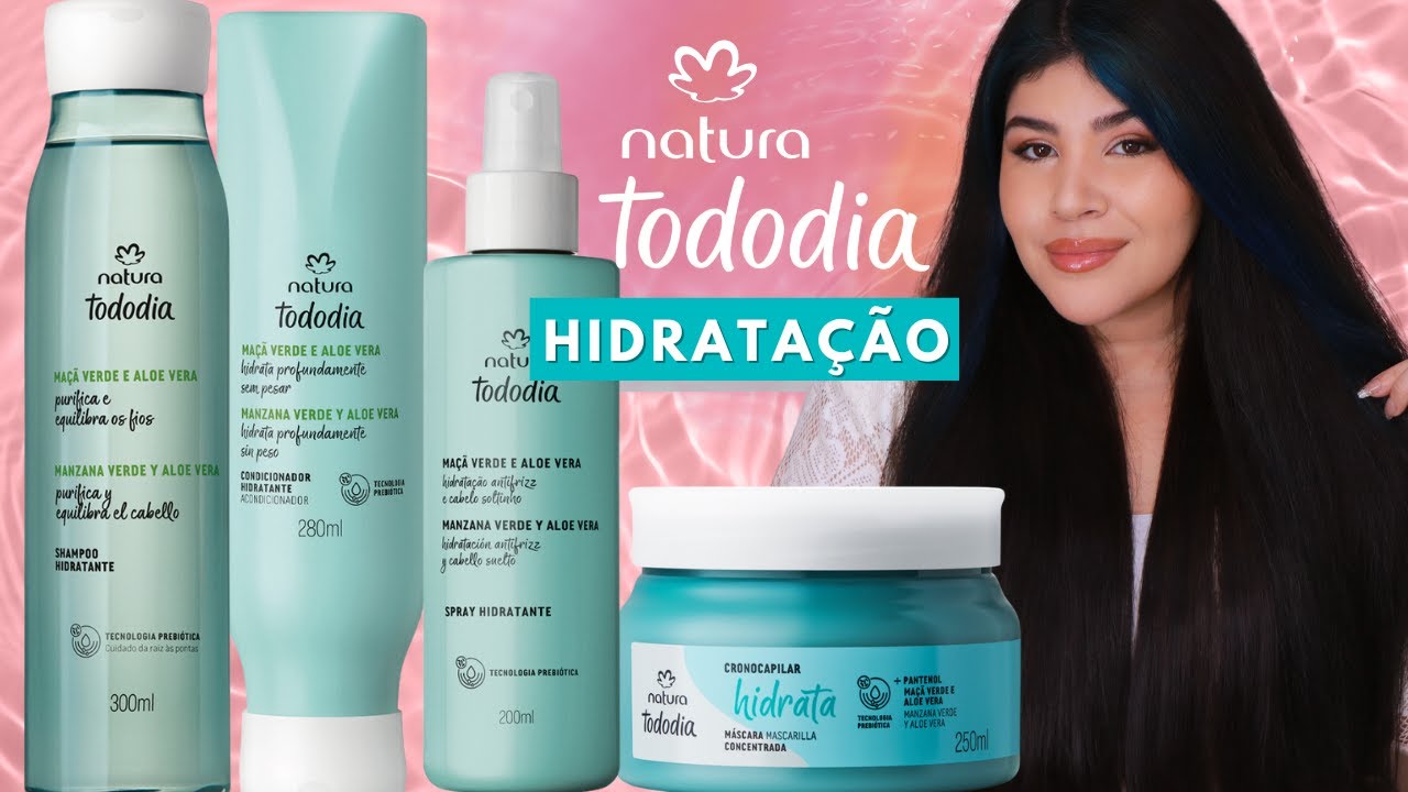 💦NATURA TODODIA CABELOS CRONOCAPILAR: Hidratação Maçã Verde e Aloe Vera [Vegano]