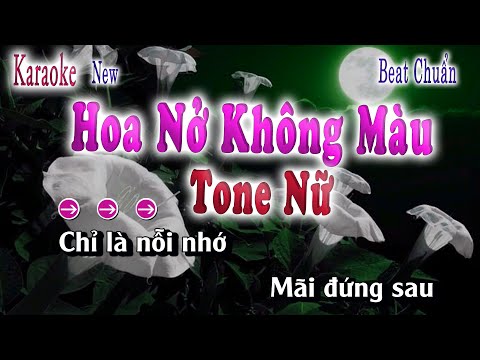 Karaoke Hoa Nở Không Màu Tone Nữ Beat Chuẩn | song nhien karaoke