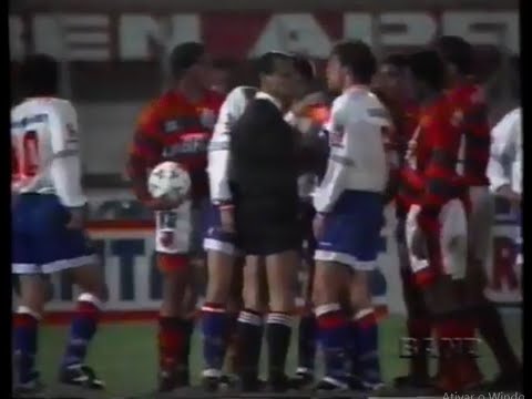 NACIONAL-URU 0x1 FLAMENGO - Supercopa 1995 (Trechos) - Band