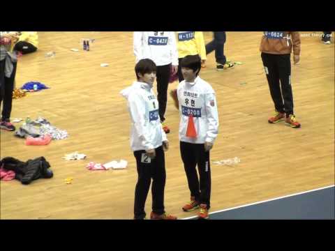 120108 아이돌 육상선수권 대회 인피니트 L '하트던지는 엘'