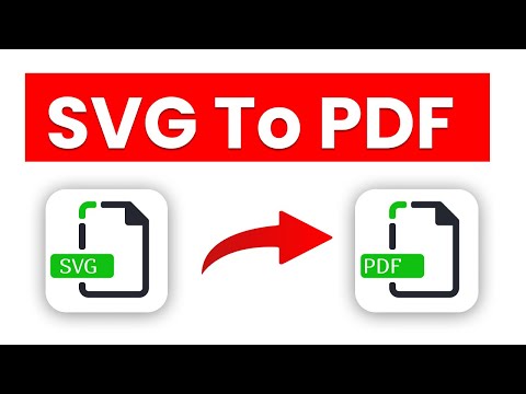 Vídeo: Converter SVG em PDF: perguntas e respostas