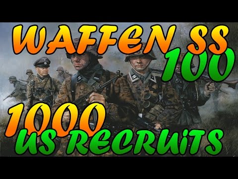 Men of War Assault Squad 2 - 1000 US Recruits vs 100 Waffen SS Soldiers - Editor Scenario #34