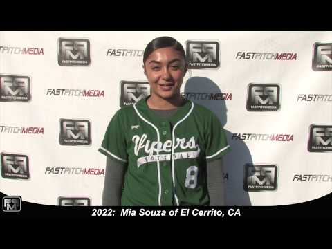 2022 Mia Souza Pitcher and Third Base Softball Skills Video - Game Footage Included