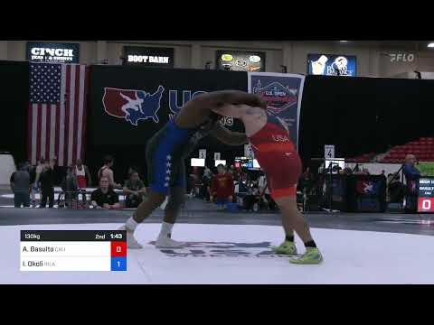 130 Kg Final - Arturo Basulto, California Vs Ike Okoli, Inland Northwest Wrestling Training Center