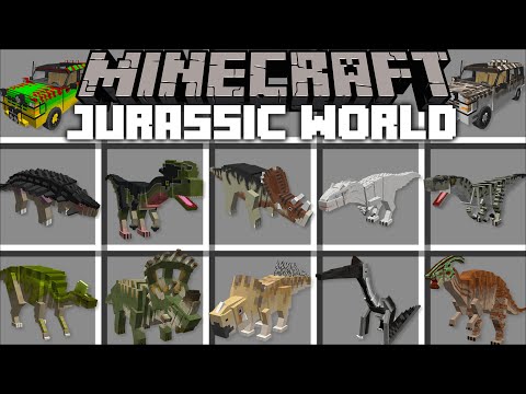 Minecraft JURASSIC WORLD PARK MOD / DON'T ENTER THE DINOSAUR WORLD !! Minecraft Mods
