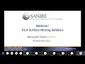 P3 4 Surface Mining Syllabus 20210928 SANIRE Meeting Recording