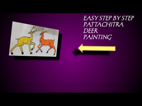 Learn how to draw and paint with Acrylics DEER in WINTER🦌🦌🦌
