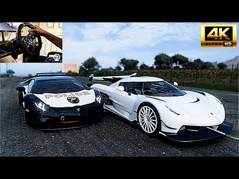 Stealing 1,600HP Koenigsegg Jesko + Police Chase - Forza Horizon 5 (Steering Wheel+Shifter) Gameplay