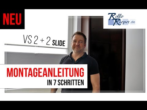 Plissee VS2+2 Slide Montage zum Kleben von Rollo Rieper