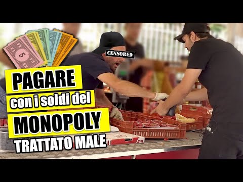 PAGARE con  SOLDI FINTI ! ( Del Monopoly ) !