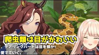 おニュイ、デアリングハートと一緒に爬虫類を愛でる【ウマ娘】【にじさんじ切り抜き】