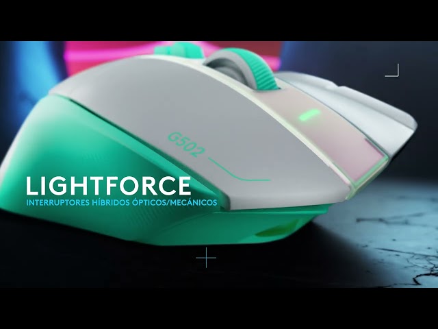 Ratón Logitech G502 X PLUS inalámbrico gaming 44000 DPI RGB LIGHTSPEED menta video