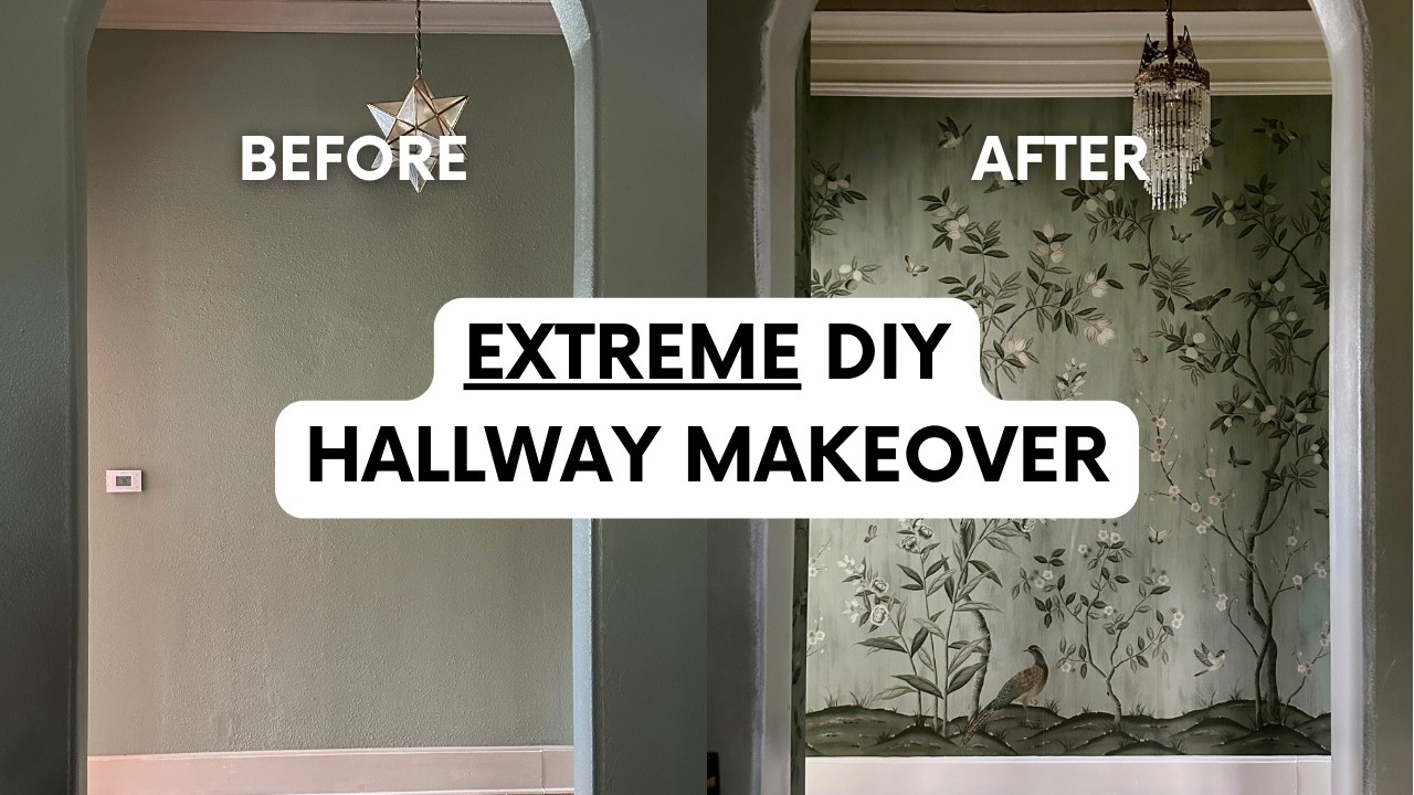 EXTREME DIY HALLWAY MAKEOVER | Renee Renovates