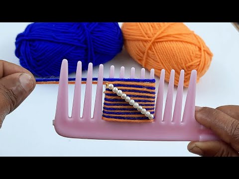 Amazing Woolen Flower Craft Ideas with Hair Comb