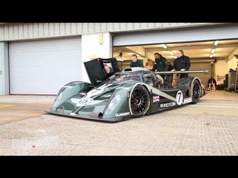 Bentley Speed 8 on the Silverstone Circuit