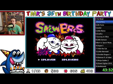 35 Birthday Stream Party - Snow Bros. (NES)