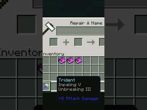 Best Enchantments for your Trident #minecraft #shorts