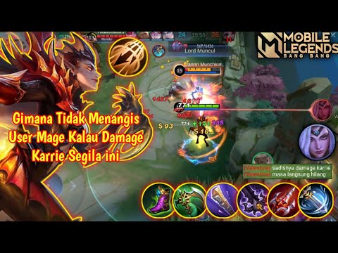 VALENTINA PUN JADI TIDAK BERDAYA! KETIKA MELIHAT DAMAGE KARRIE ATTACK SPEED YANG SEKARANG - MLBB