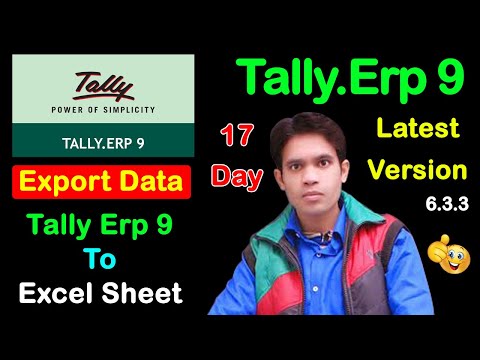 Export Data Tally Erp 9 to Excel Spreadsheet Tally Erp 9 Data को Excel में Export करना सीखें ।