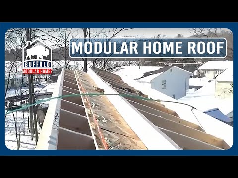 Putting The Roof Together On A New Modular Home In Hamburg