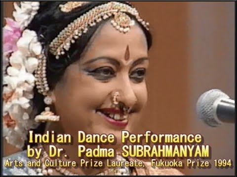 画像：Indian Dance Performance by Dr. Padma Subrahmanyam, Arts and Culture Prize laureate, Fukuoka Prize 1994
