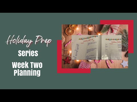 Holiday Prep Series | Week Two | Planning