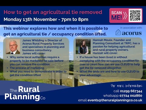 TRPC Webinar - How to get an agricultural tie removed - November 2023