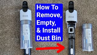 Levoit LVAC-200 Cordless Stick Vacuum – How To Remove, Empty, & Install The Dust Bin