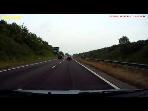 Cambs Dashcam - Bury St Edmunds, Suffolk: Audi undertakes at speed on A14.