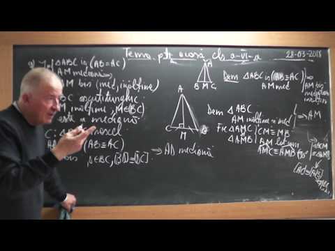 2/4 1711 Clasa 6 - Concurenta linii importante triunghi Centru cerc Inscrs Circumscris Ortocentru