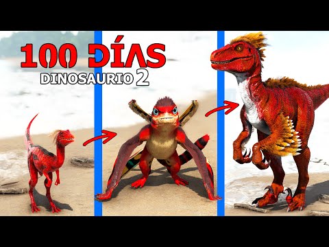 NUEVO MUNDO DE DINOSAURIOS PARA EVOLUCIONAR! Mi Enemigo! SOBREVIVO 100 DÍAS en ARK Como Dinosaurio 2