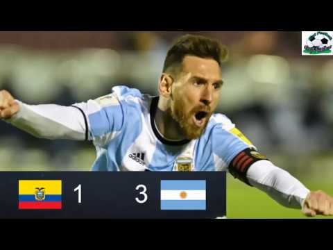 .World Cup Qualifiers 10 October 2017 . ECUADOR vs ARGENTINA 1 3 . Highlights . Messi.