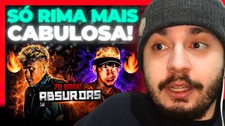 70 RIMAS ABSURDAS PELAS BATALHAS!! 💥 | REACT BAUEB