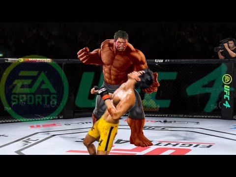 UFC4 Bruce Lee vs. Fire Hulk EA Sports UFC 4