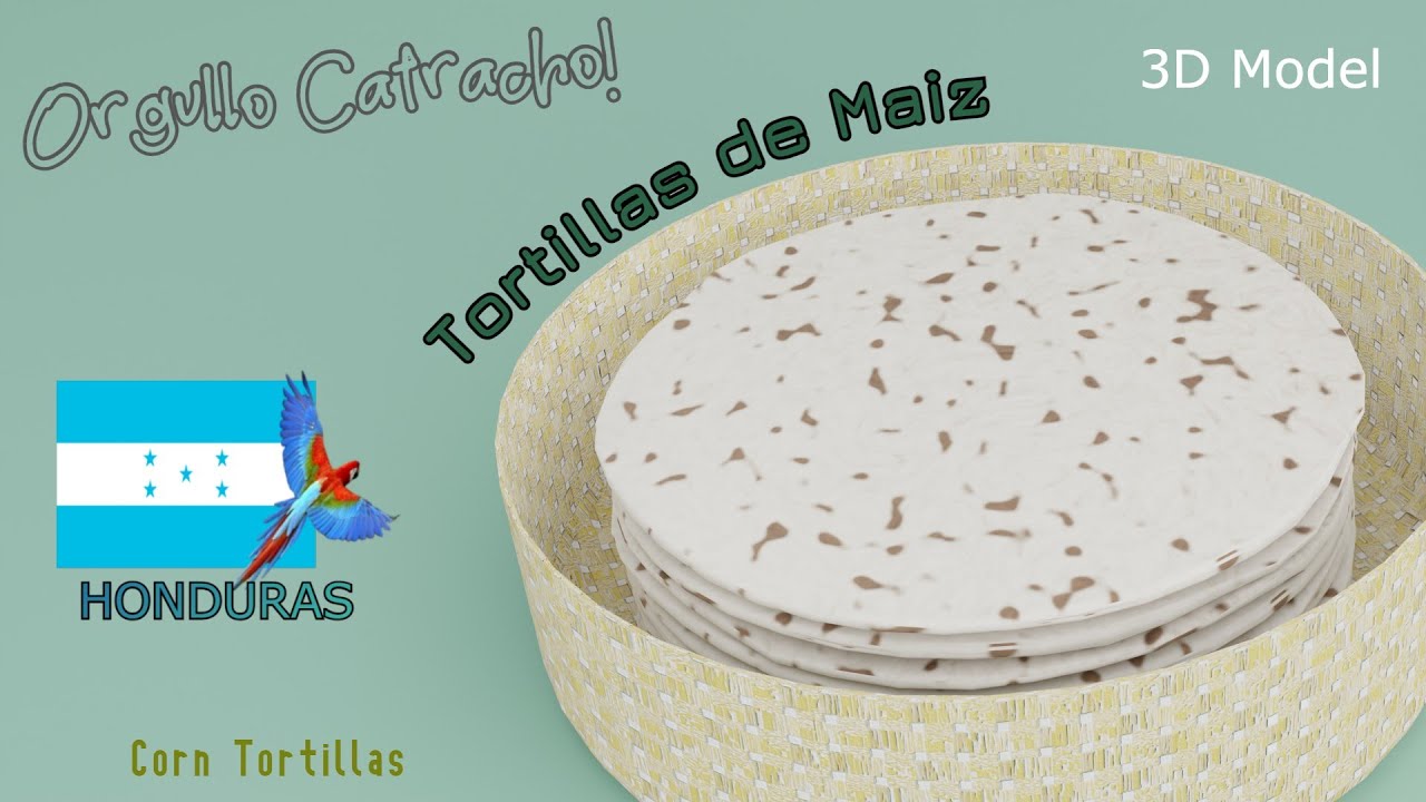 Honduran Corn Tortillas 3D Model