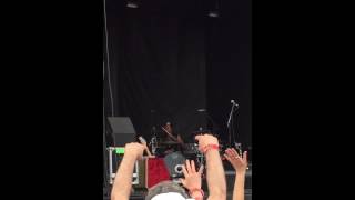 Johannes Greer end of show with Craig Wayne Boyd at Shaky Boots Festival