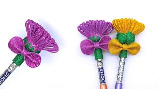 DIY Easy Glitter Foam Sheet Flowers (Perfect for Beginners!) | Simple Glitter Foam Paper Flowers