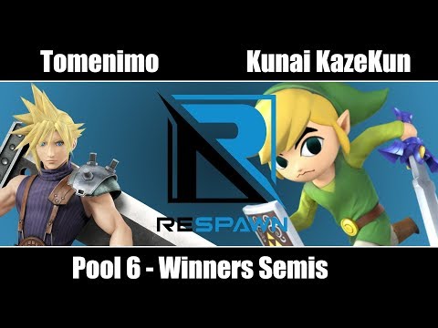Respawn5 - Tomenimo (Cloud) Vs. Kunai KazeKun (Toon Link) - Pool 6 Winners Semis - Smash WiiU