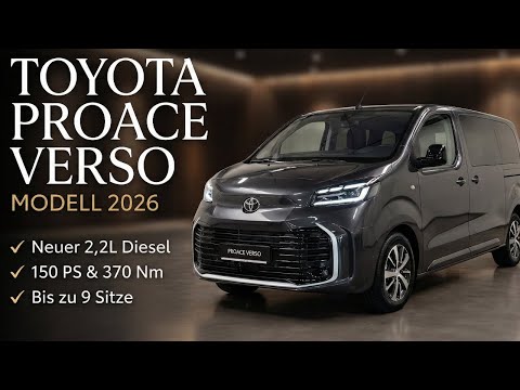 2026 Toyota Proace Verso mit 2,2-Liter-Diesel und 150 PS