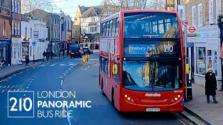 London Bus Ride | Route 210 | Finsbury Park to Brent Cross Shopping Centre via Hampstead Heath | 4K