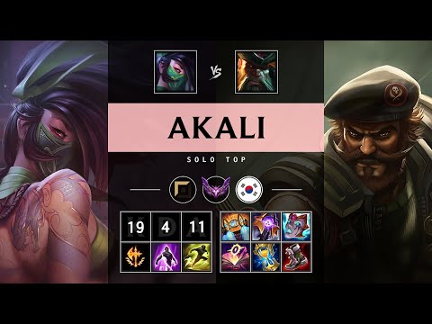 Akali Top vs Gangplank - KR Master Patch 25.07