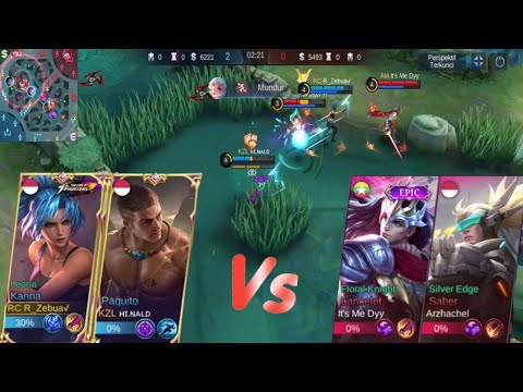 Karina & Paquito VS Lancelot & Saber #mithicalGlory