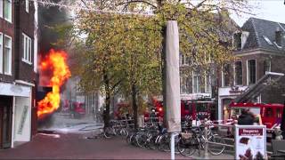 preview picture of video 'GPTV: Zeer grote brand in centrum Leeuwarden'