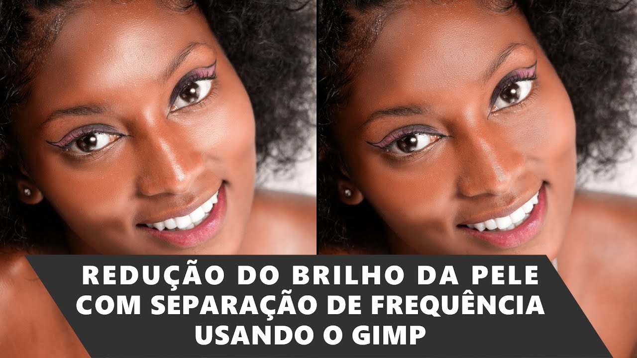Redução do Brilho da Pele Com Separação de Frequência Usando o Gimp
