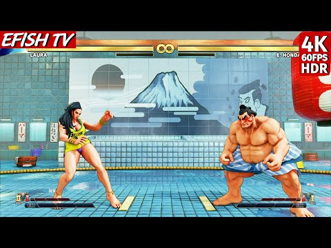 Laura vs E. Honda (Hardest AI) - Street Fighter V (PS5 4K 60FPS)