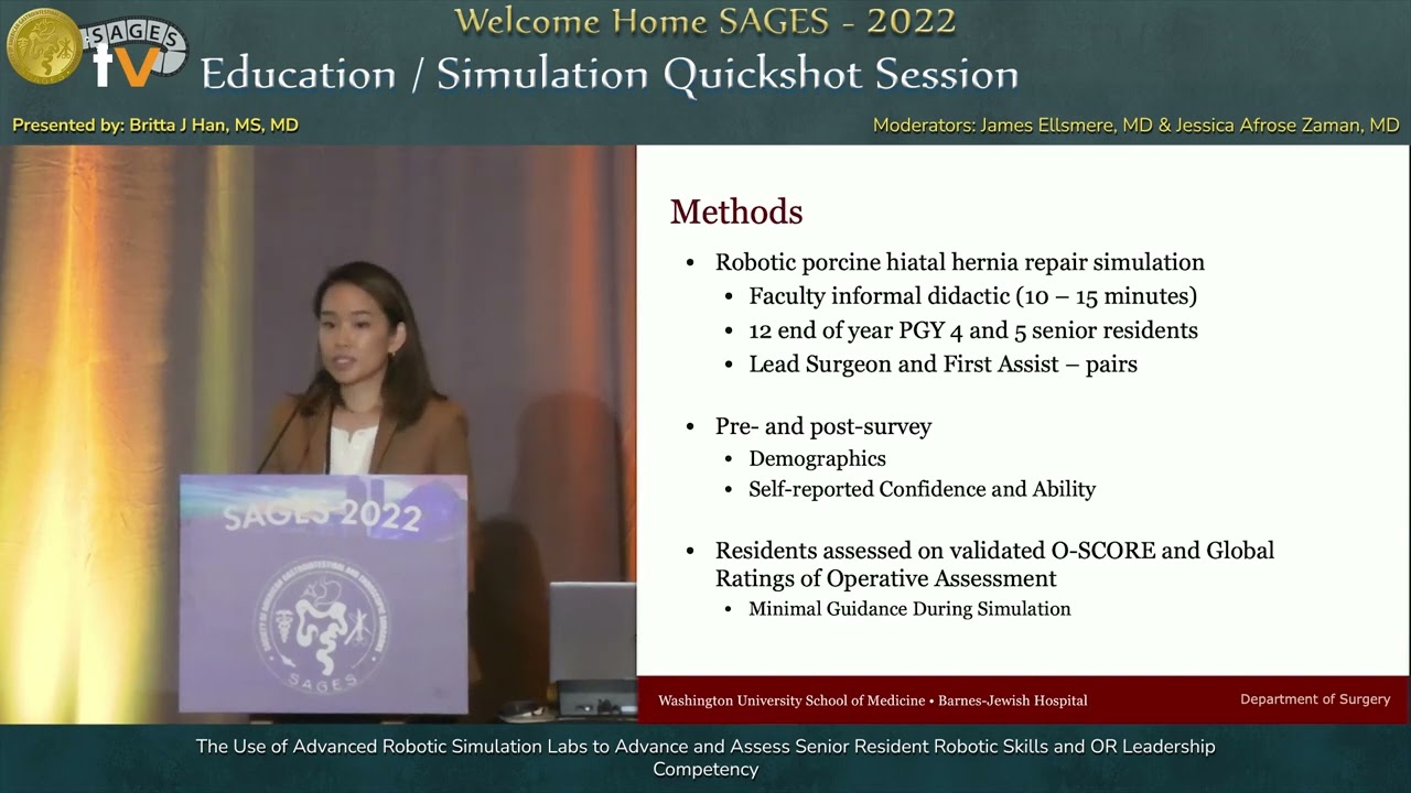 The Use of Advanced Robotic Simulation Labs to Advance and Assess Senior Resident Robotic Skills...