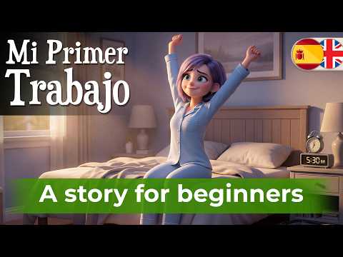 LEARN SPANISH with Easy Story for beginners – Mi primer trabajo (A1-A2)