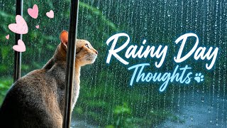 Cozy Rainy Day with Batu 🐱🌧️ | Cat Watching Rain Relaxation (16 Mins Loop)