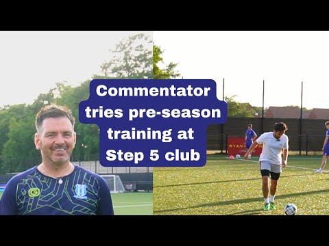 Can a commentator cut it on the pitch at pre season training?