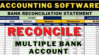 FULLY AUTOMATIC ACCOUNTING SOFTWARE IN EXCEL BANK RECONCILIATION STATEMENT OF MULTIPLE BANKS